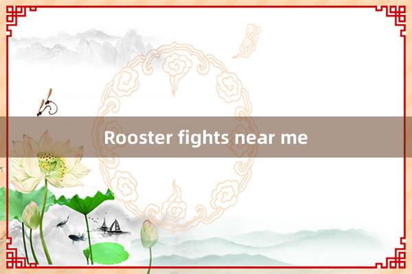 Rooster fights near me