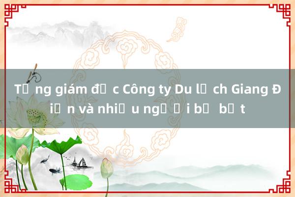 Tổng giám đốc Công ty Du lịch Giang Điền và nhiều người bị bắt