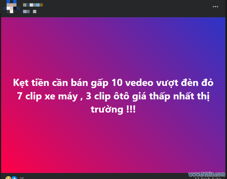 Đu trend lên mạng xã hội rao bán clip vượt đèn đỏ， coi chừng bị phạt - Ảnh 1.