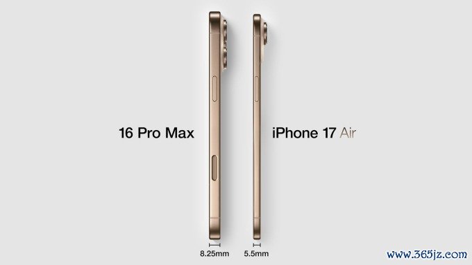 iPhone 17 Air so với iPhone 16 Pro Max. Ảnh: Macrumors